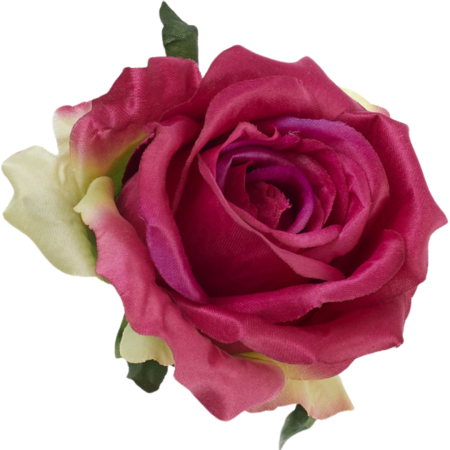 [68b53210] Róża główka wyrobowa 10cm fuksja