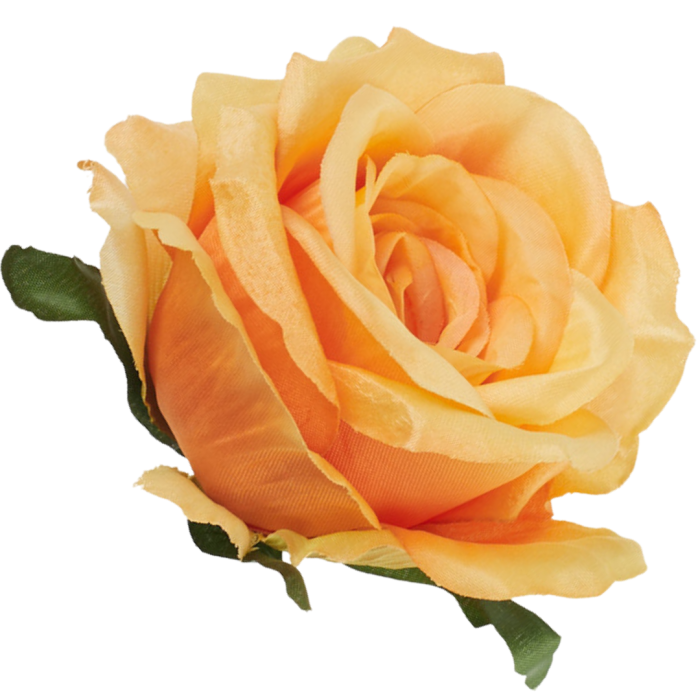 [68b53212] Róża główka wyrobowa 10cm morelowa cieniowana