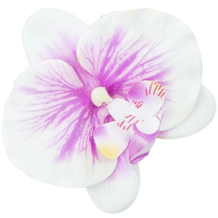 [ w15115] Główka wyrobowa storczyk 11x10cm biało- różowy