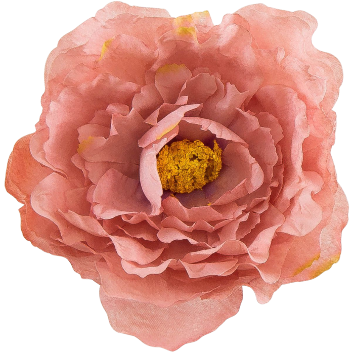 [w15017] Główka kwiatowa peonia duża 15cm łososiowy