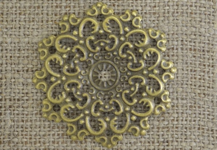  [112144] Element ozdobny filigranowy brąz 47mm