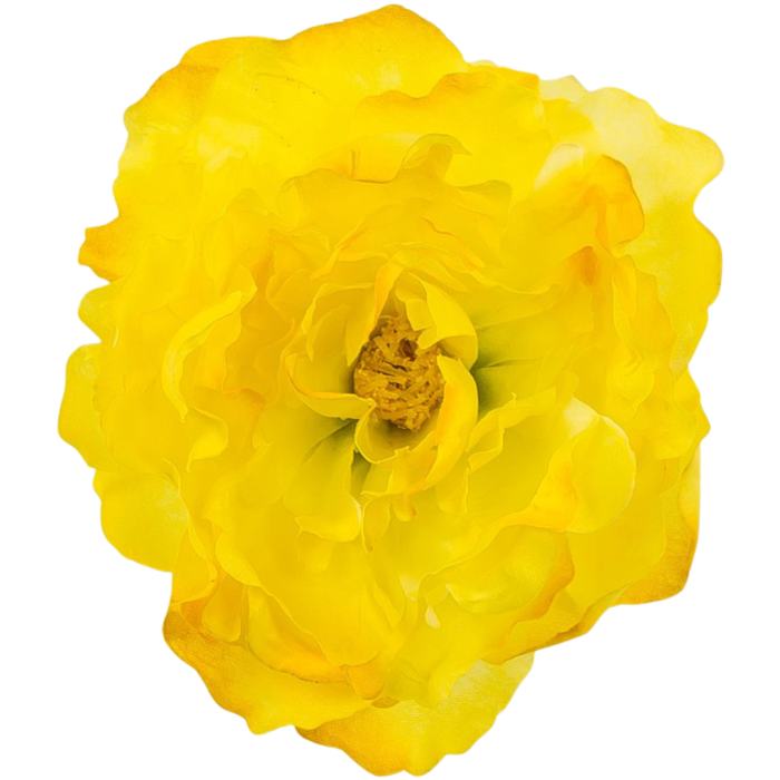 [w15069] Główka kwiatowa peonia duża 15cm żółta