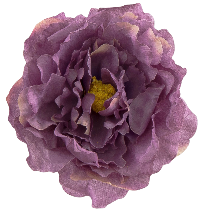 [w15079] Główka kwiatowa peonia duża 15cm śliwkowa