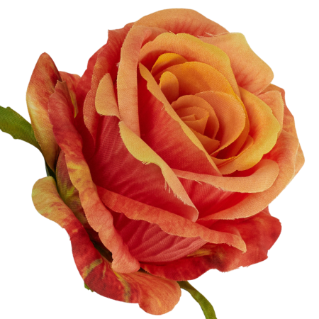 [68b56023] Róża główka wyrobowa 10cm pomarańczowa cieniowana