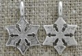 [ś07417] Zawieszka metalowa mała płatek śniegu 28*17,5mm w kolorze srebrnym