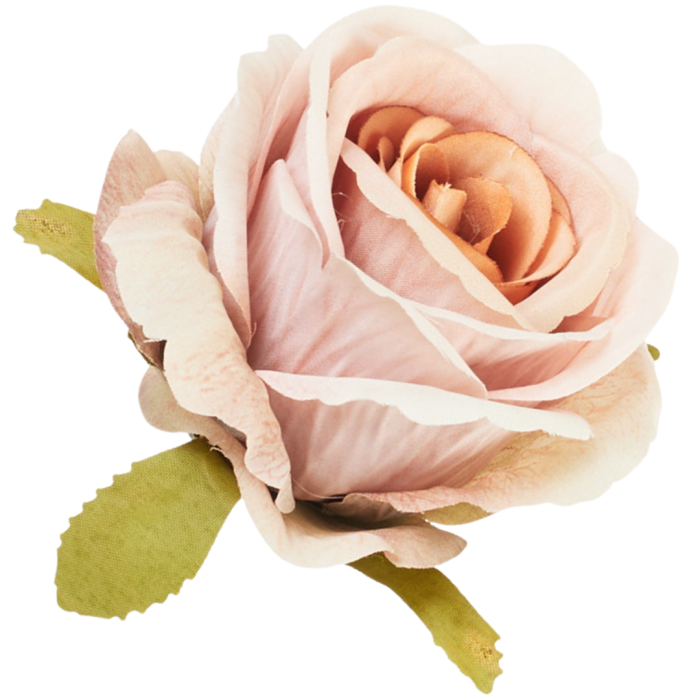 [68b56034] Róża główka wyrobowa 10cm karmelowo-różowy