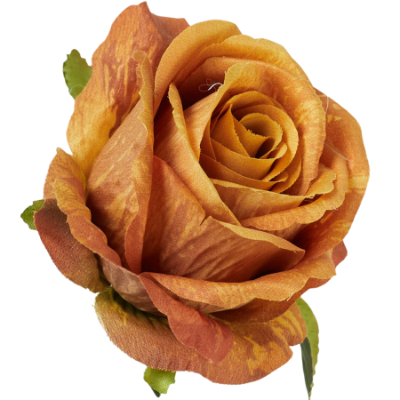 [68b56037] Róża główka wyrobowa 10cm jasnobrązowa cieniowana