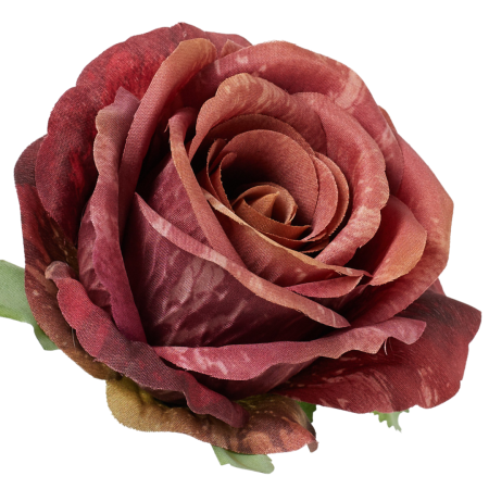 [68b56040] Róża główka wyrobowa 10cm bursztynowo-różowy