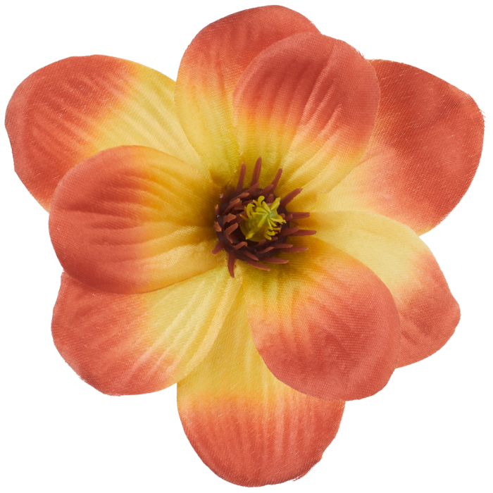 [w10060] Główka kwiatowa magnolia 11cm pomarańczowo- żółta 12szt