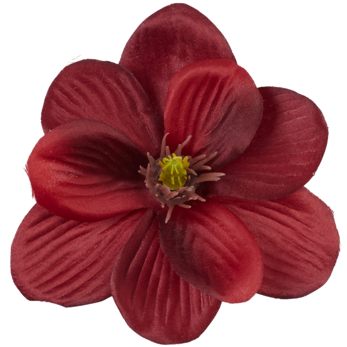 [w10063] Główka kwiatowa magnolia 11cm burgundowa 12szt