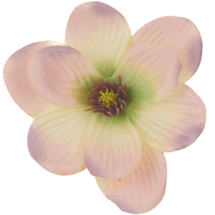 [w10013] Główka kwiatowa magnolia 11cm pudrowo-różowa 12szt