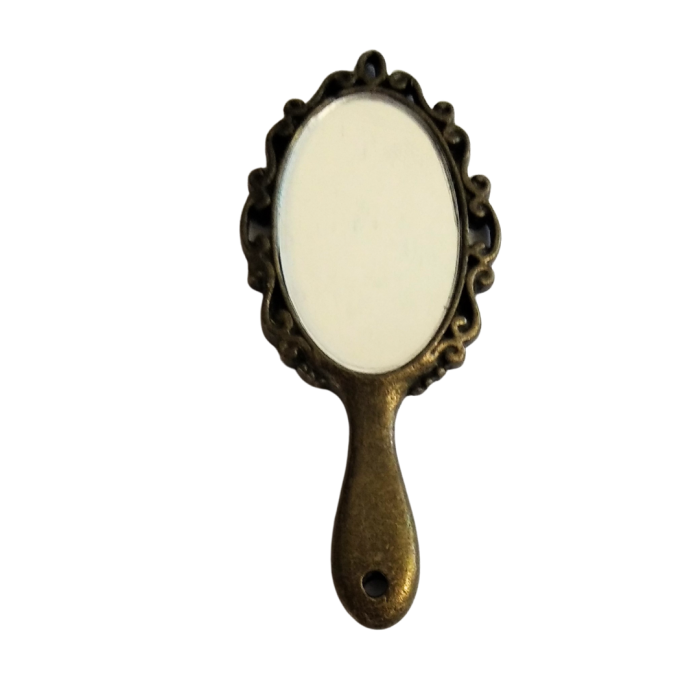 [10839] Zawieszka lusterko Królowa Śniegu brąz