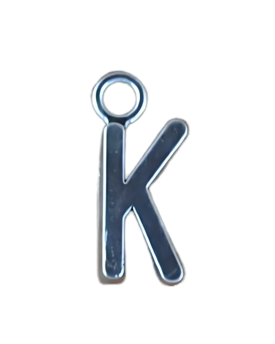 [307103] Zawieszka literka alfabetu srebrna K 4szt.png