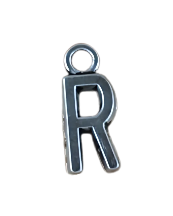 [30799] Zawieszka literka alfabetu srebrna R 4szt.png