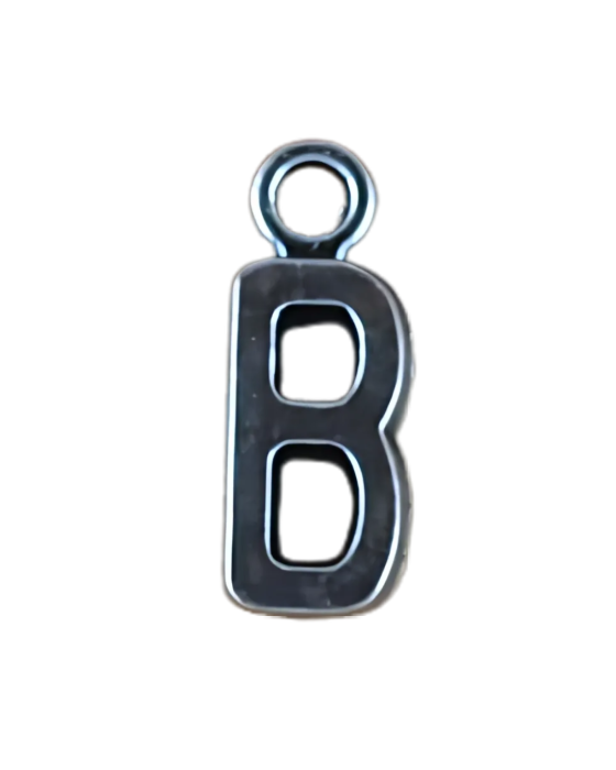 [307106] Zawieszka literka alfabetu srebrna B 4szt.png