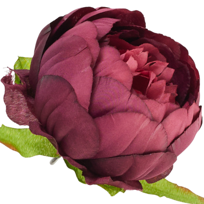 [wb50296] Główka kwiatowa peonia 8cm bordowa
