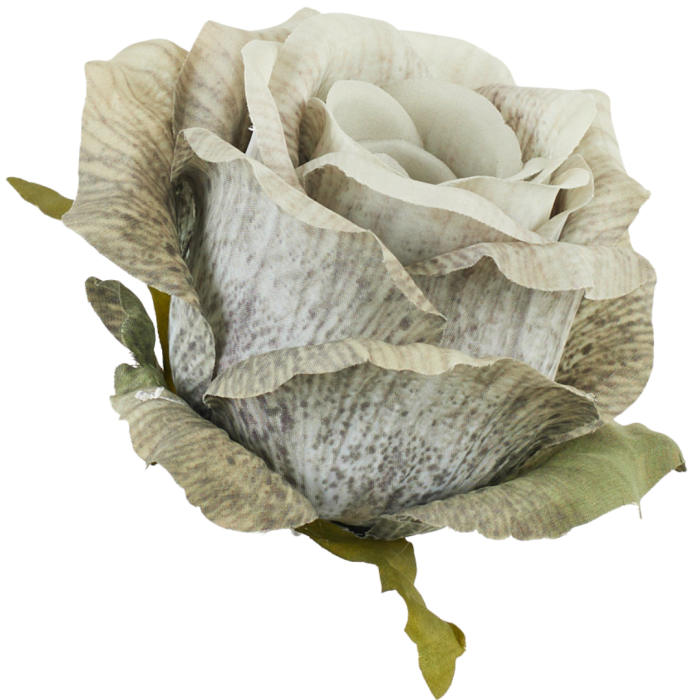 [68b5103] Róża główka wyrobowa 9cm szarozielona cieniowana
