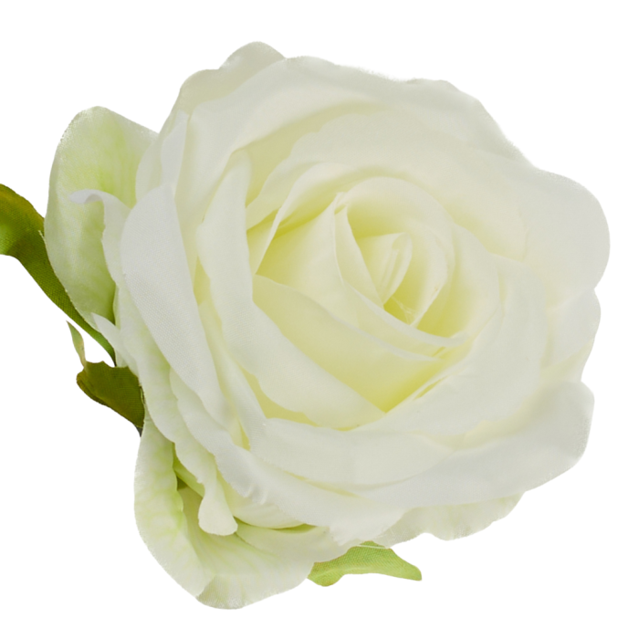 [68b56002] Róża główka wyrobowa 10cm kremowa