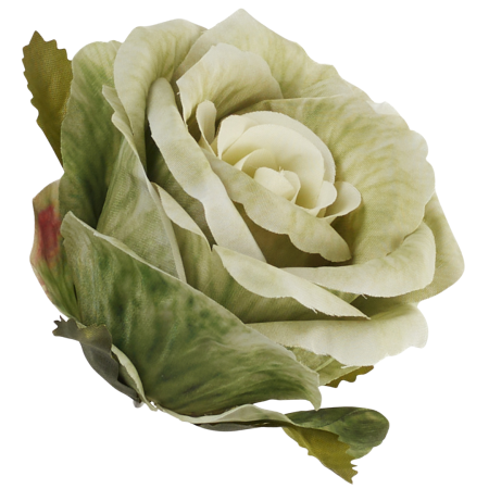 [68b56056] Róża główka wyrobowa 10cm zielona cieniowana