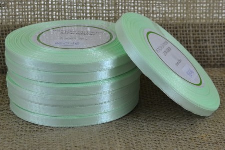 [86016] Wstążka satynowa 6mm 32mb pistacjowa