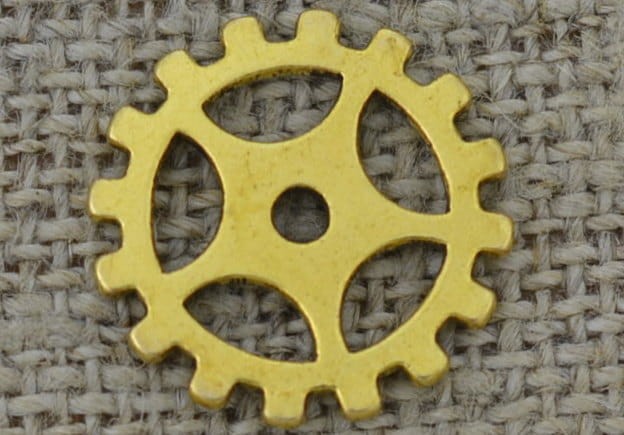 Element ozdobny steampunk tryb kolor złoty 19mm