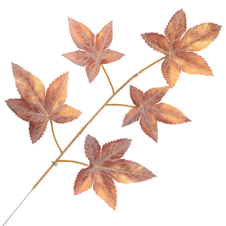 [68s74201] Gałązka liście jesienne żółto-brązowe 54cm