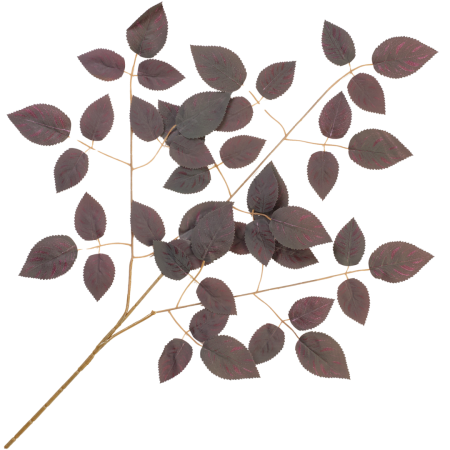 [68s74801]  Duża gałązka liście fikusa jesienne fioletowe 66cm