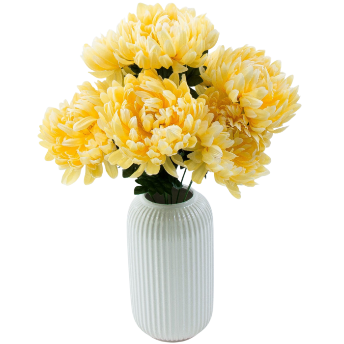 [wd7603] Bukiet chryzantem 7 kwiatów 45cm jasnożółty