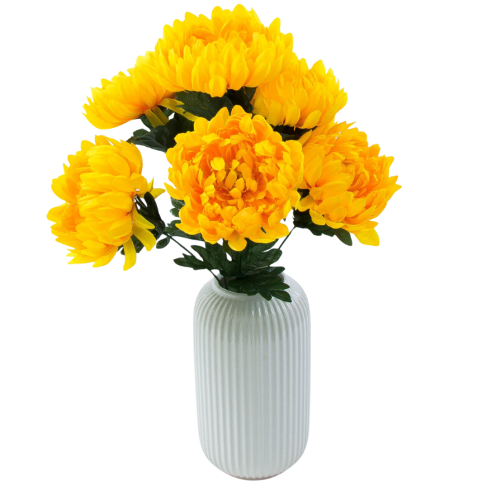 [wd7604] Bukiet chryzantem 7 kwiatów 45cm żółty