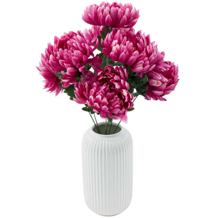 [wd7607] Bukiet chryzantem 7 kwiatów 45cm różowy
