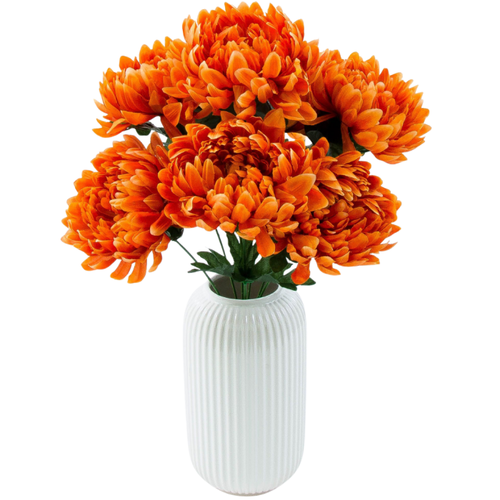 [wd7610] Bukiet chryzantem 7 kwiatów 45cm pomarańczowy