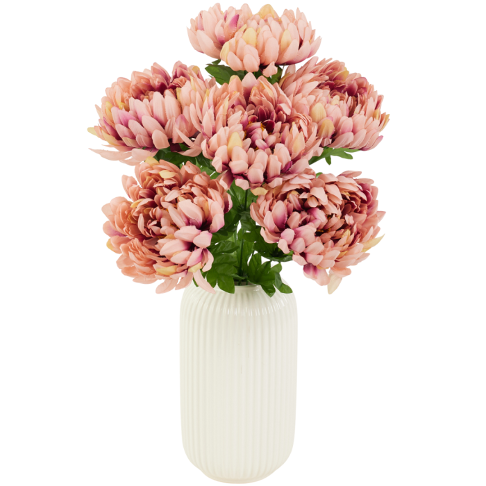 [wd7625] Bukiet chryzantem 7 kwiatów 45cm łososiowo- różowy