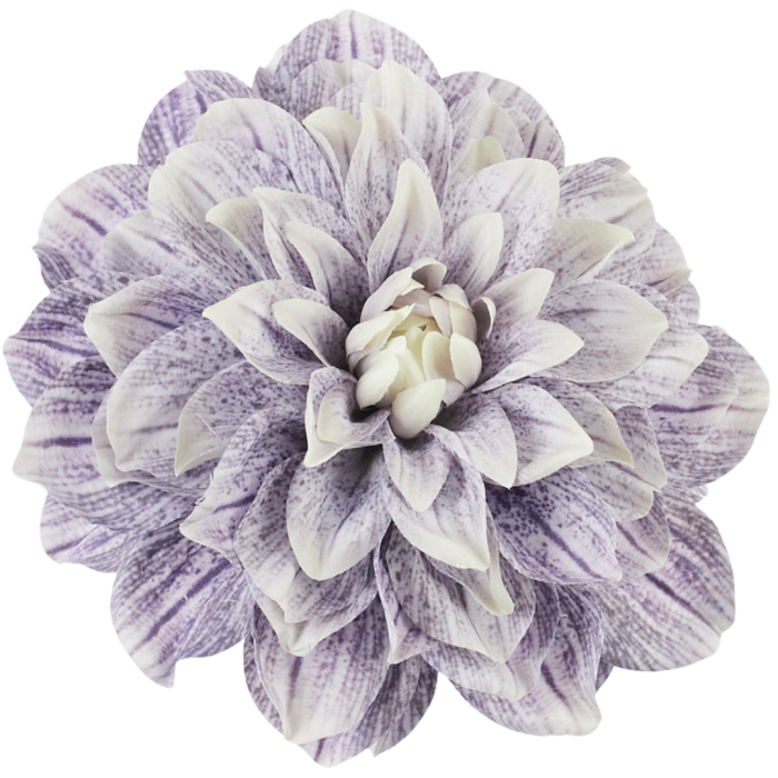 [68b3237] Główka kwiatowa dalia 17cm biało- jagodowa