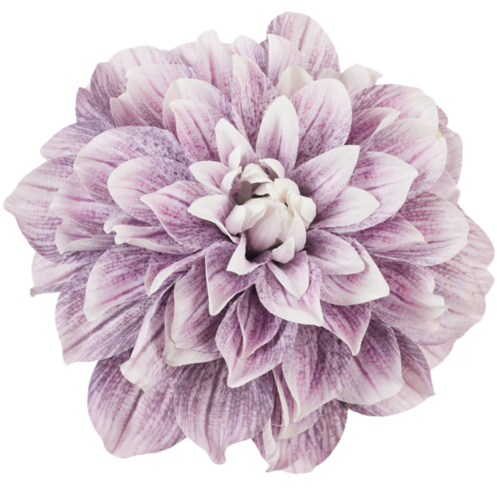 [68b3236] Główka kwiatowa dalia 17cm biało- wrzosowa