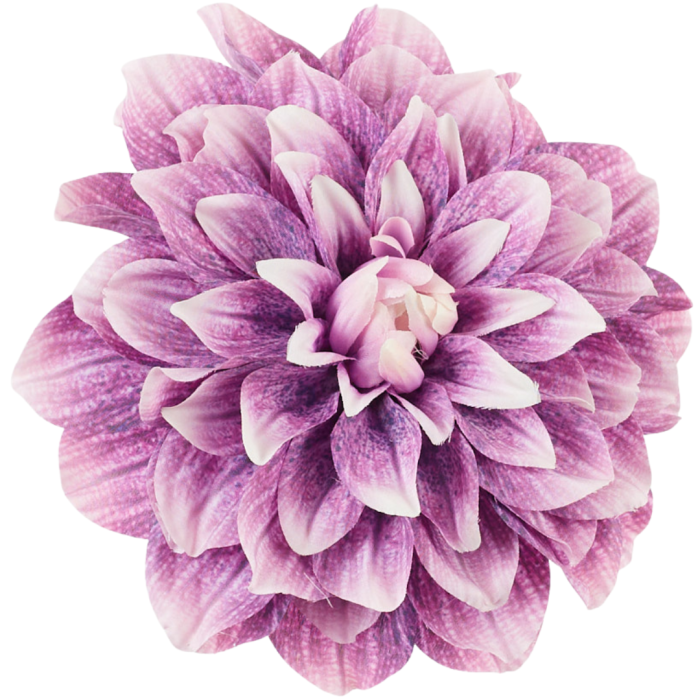 [68b3243] Główka kwiatowa dalia 17cm biało- purpurowa