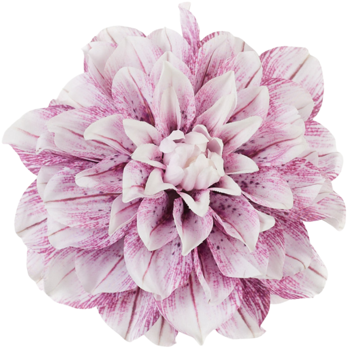 [68b3246] Główka kwiatowa dalia 17cm biało- różowa
