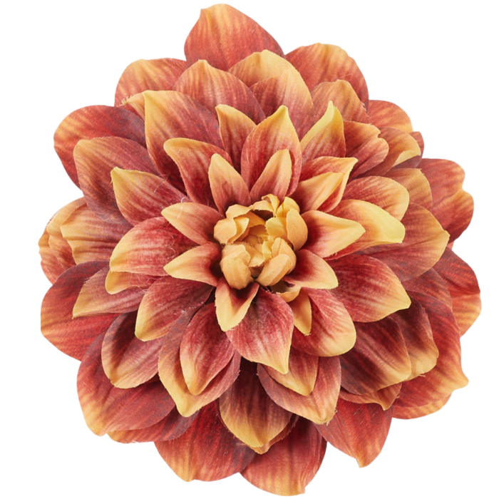 [68b3252] Główka kwiatowa dalia 17cm brązowo- żółta