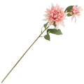 [68a10703] Gałązka kwiatowa dalia 63cm jasnoróżowa