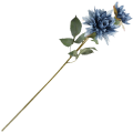 [68a10704] Gałązka kwiatowa dalia 63cm granatowa
