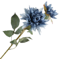 [68a10704] Gałązka kwiatowa dalia 63cm granatowa