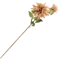 [68a10708] Gałązka kwiatowa dalia 63cm cappuccino