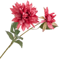 [68a10709] Gałązka kwiatowa dalia 63cm koralowa