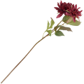 [68a10712] Gałązka kwiatowa dalia 63cm burgundowa