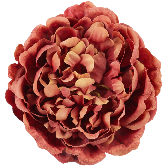 [68b3525] Główka kwiatowa peonia 15cm pomarańczowo- żółta