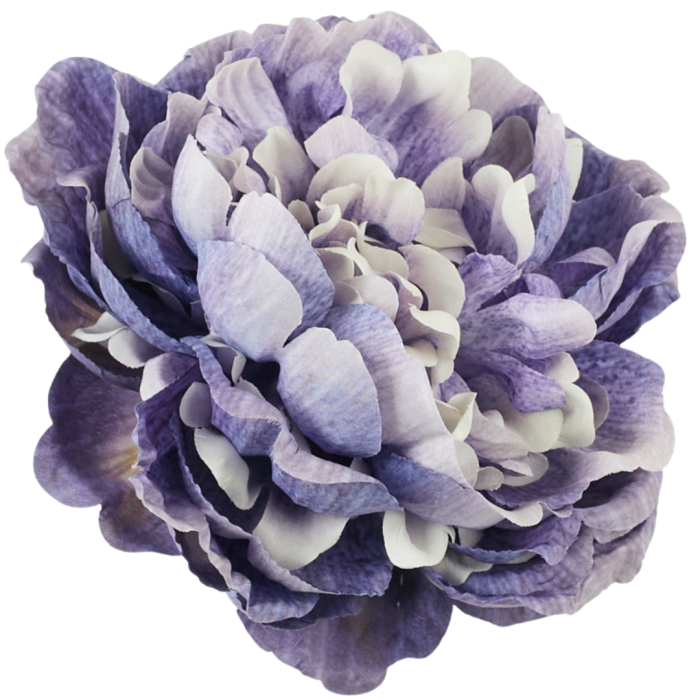[68b3537] Główka kwiatowa peonia 15cm przydymiona fioletowa cieniowana