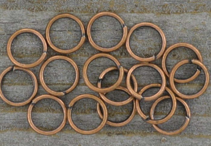 -01001 Ogniwka otwarte okrągłe 6mm w kolorze miedzi 100szt 