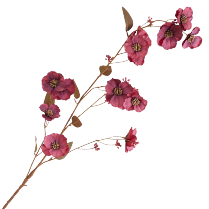 [68a10208] Gałązka kwiatowa jesienna anemon 100cm różowy