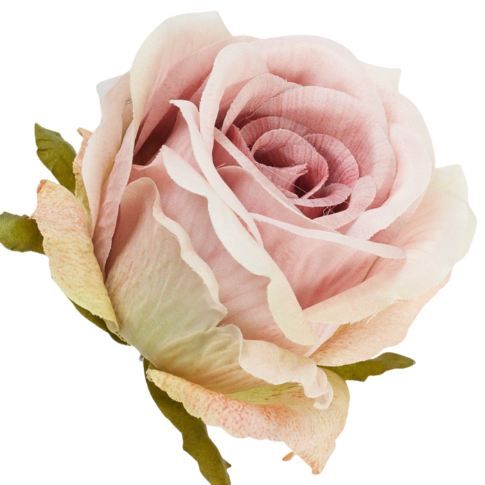 [68b5141] Róża główka wyrobowa 9cm jasnoróżowa cieniowana