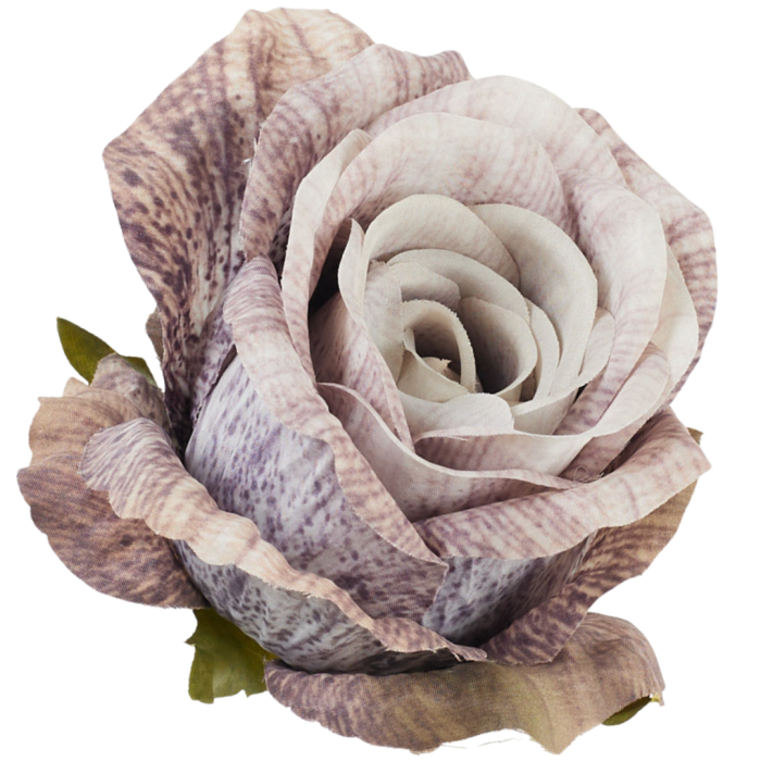 [68b5192] Róża główka wyrobowa 9cm fioletowo- szara