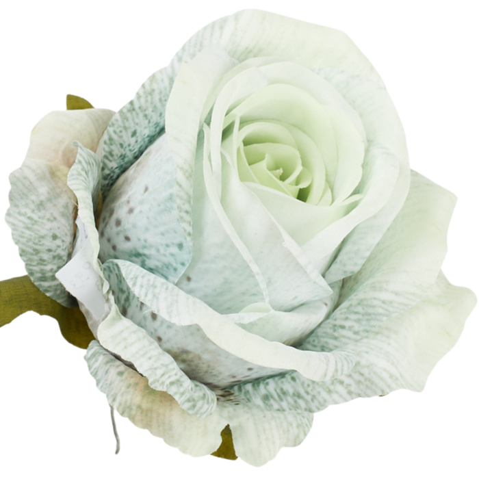 [68b5193] Róża główka wyrobowa 9cm miętowa cieniowana